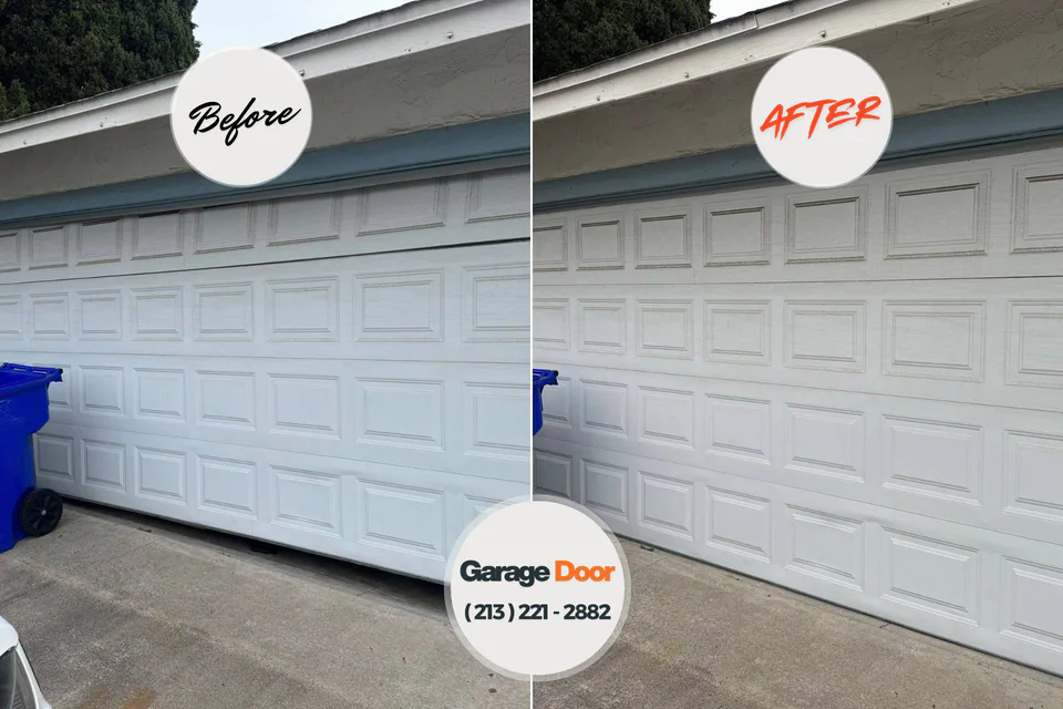 Before and after: garage door repair Still Meadows Mineral Ridge